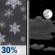 Sunday Night: Chance Light Snow then Partly Cloudy